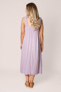 Sage Midi Dress in Pastel Lilac - Foxwood