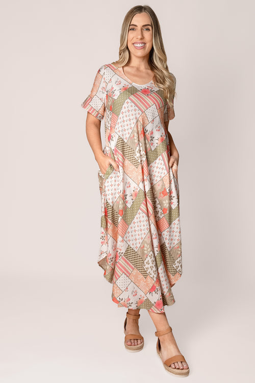 Nowela Midi Dress in Apricot