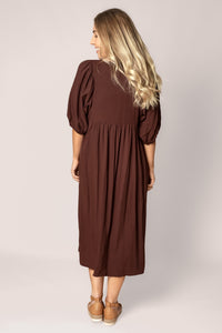 Chiara Midi Dress in Plum