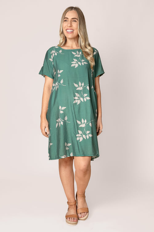 Paulette S/S Dress in Sage