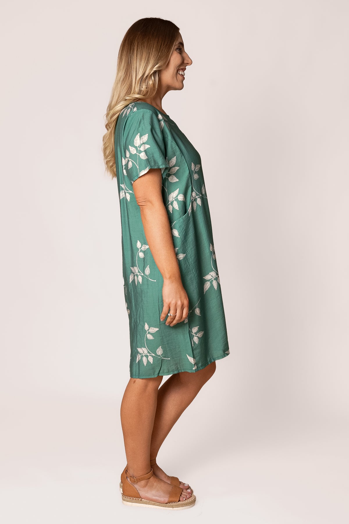 Paulette S/S Dress in Sage