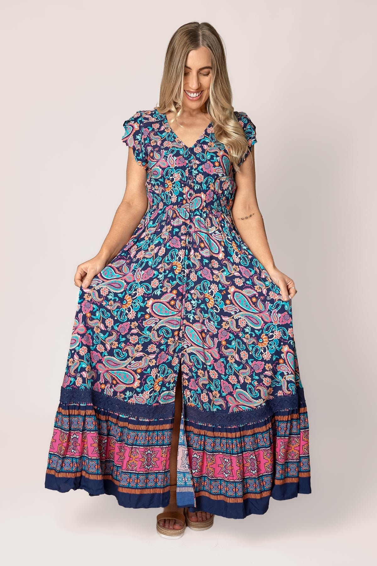 Palmer Maxi Dress in Navy