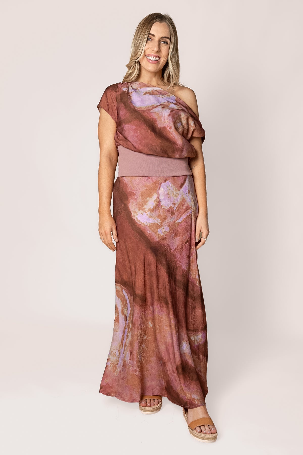 Keira Print Set in Dusty Rose