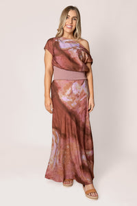 Keira Print Set in Dusty Rose