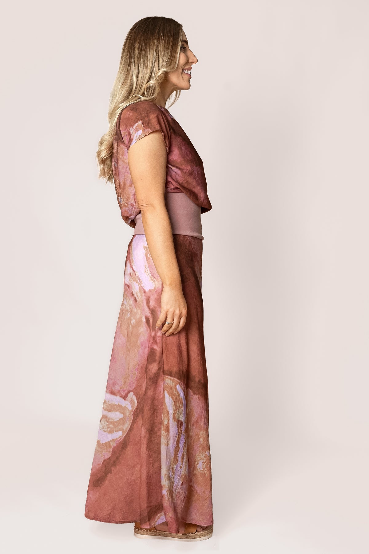 Keira Print Set in Dusty Rose