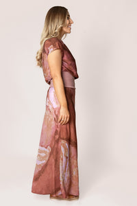 Keira Print Set in Dusty Rose
