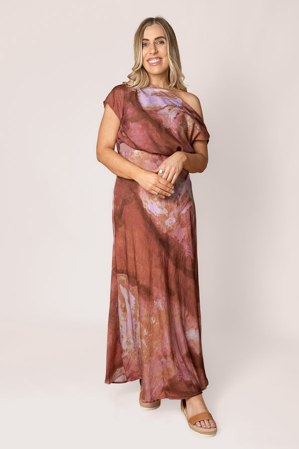 Keira Print Set in Dusty Rose