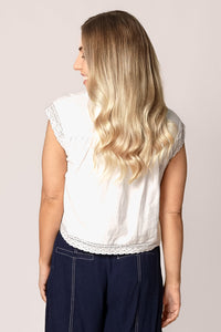 Mollie Cotton Top in White