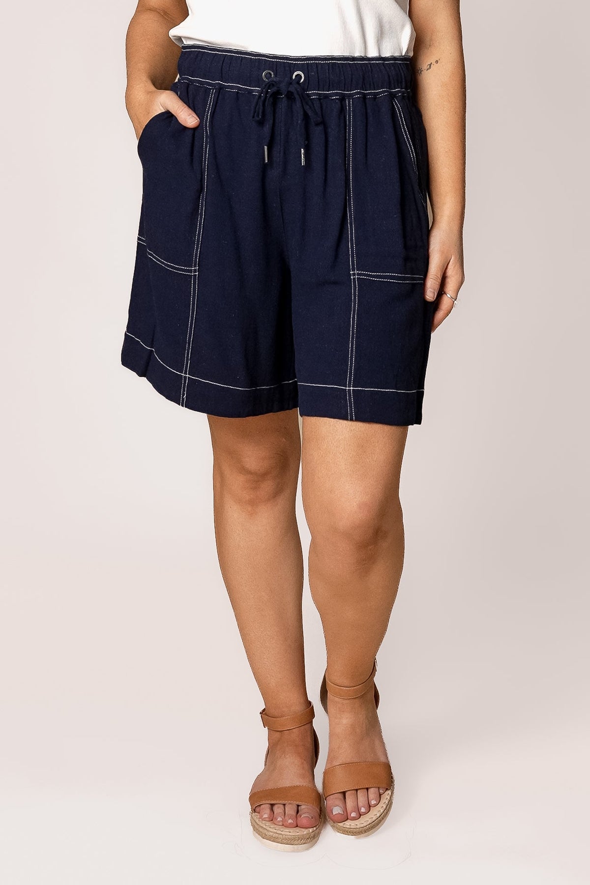 Sage Shorts in Dark Sapphire - Foxwood