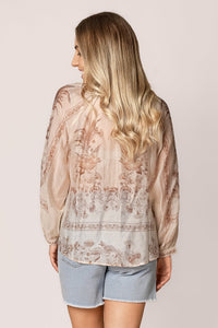 Nashi Floral Top in Ivory
