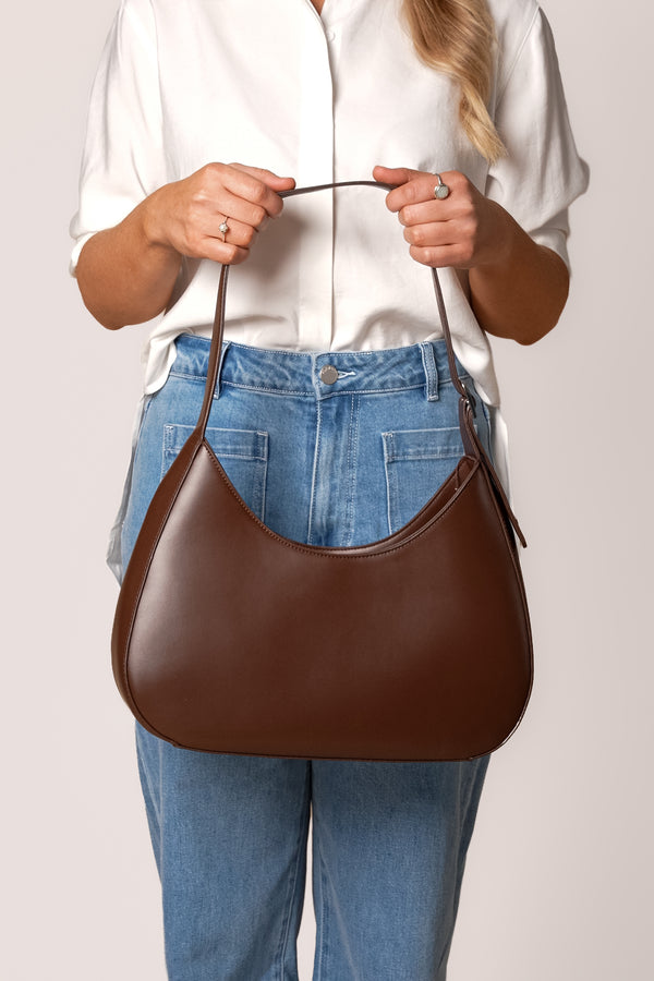 Frida Hobo Bag in Brown - Milla Hart