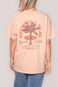 Beach Club Relaxed Tee in Peach - All About Eve