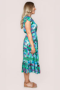 Alexa Midi Dress in Blue