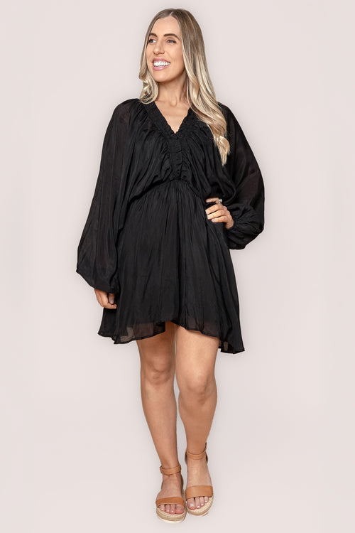 Louanna Mini Dress in Black