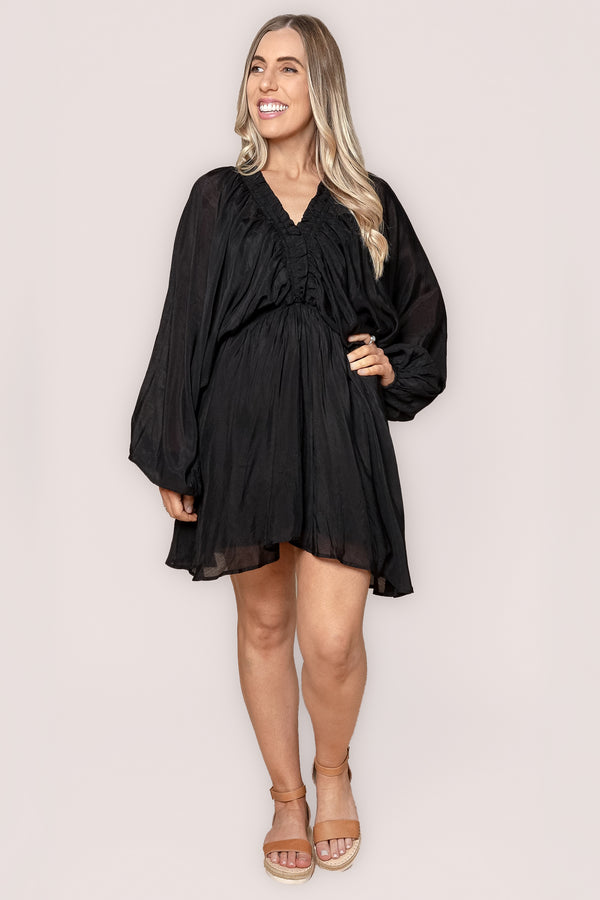 Louanna Mini Dress in Black