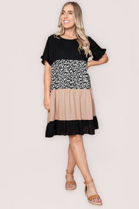 Nigella Tiered Dress in Black