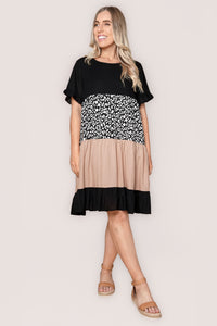 Nigella Tiered Dress in Black