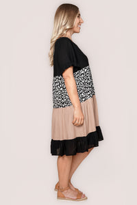 Nigella Tiered Dress in Black