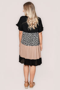 Nigella Tiered Dress in Black