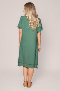 Ashley Double-Layered Dress in Green