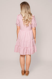 Yansi Gingham Dress in Pink