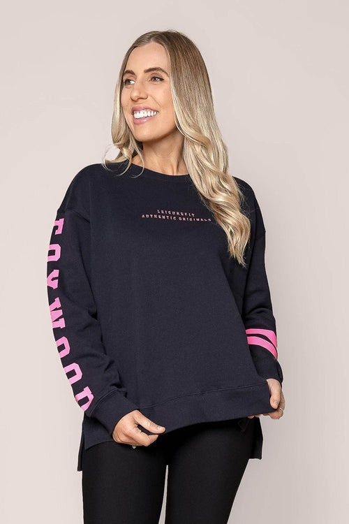 Origin Crew in Navy/Bright Pink - Foxwood