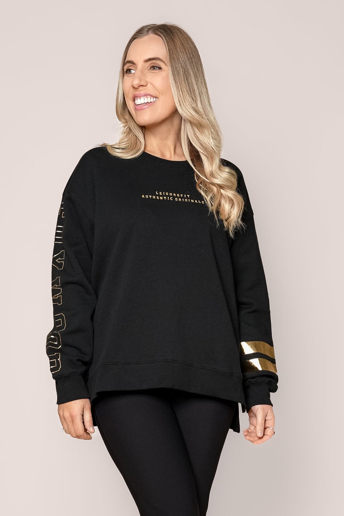 Metallic Origin Crew in Black/Gold - Foxwood