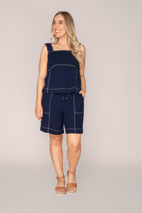 Sage Top in Dark Sapphire - Foxwood