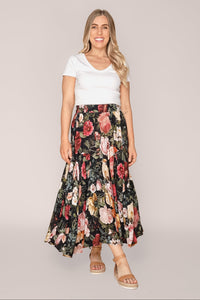 Bo Midi Skirt in Black