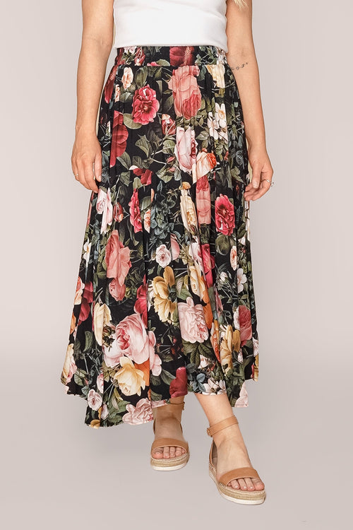 Bo Midi Skirt in Black
