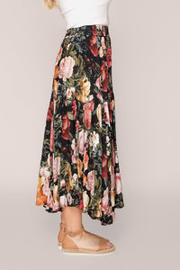 Bo Midi Skirt in Black