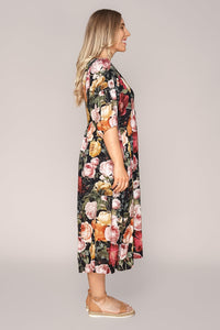 Serena Midi Dress in Black