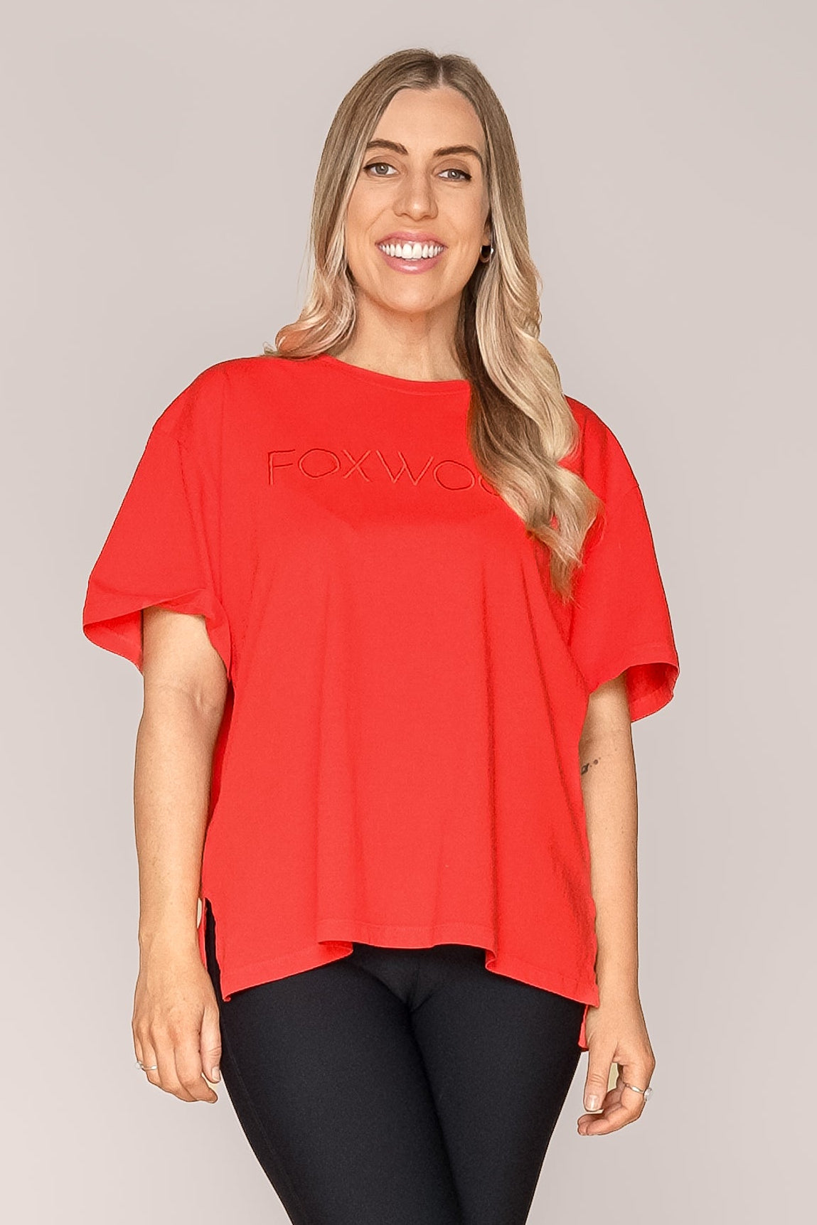 Simplified Tee in Red - Foxwood