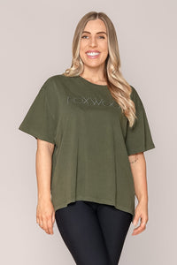 Simplified Tee in Khaki - Foxwood