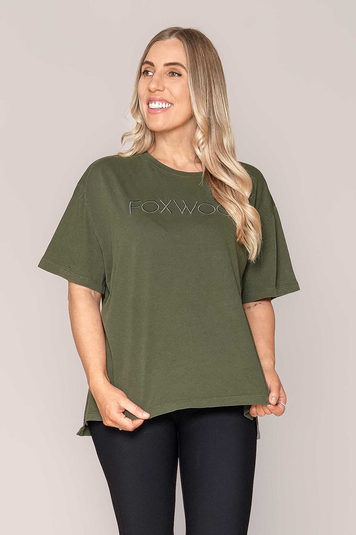 Simplified Tee in Khaki - Foxwood