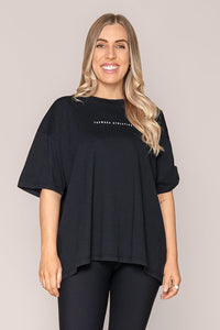 Captain Tee in Washed Black  - Foxwood