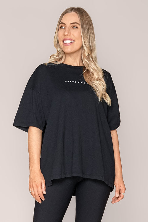 Captain Tee in Washed Black  - Foxwood