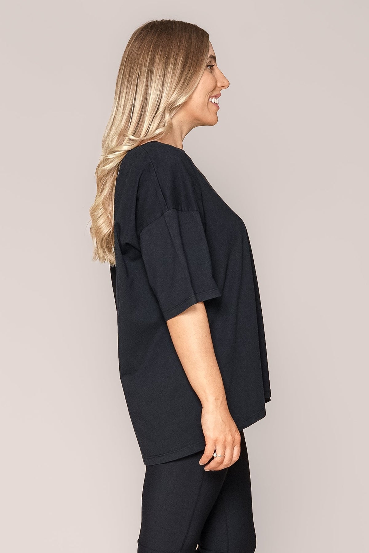 Captain Tee in Washed Black  - Foxwood