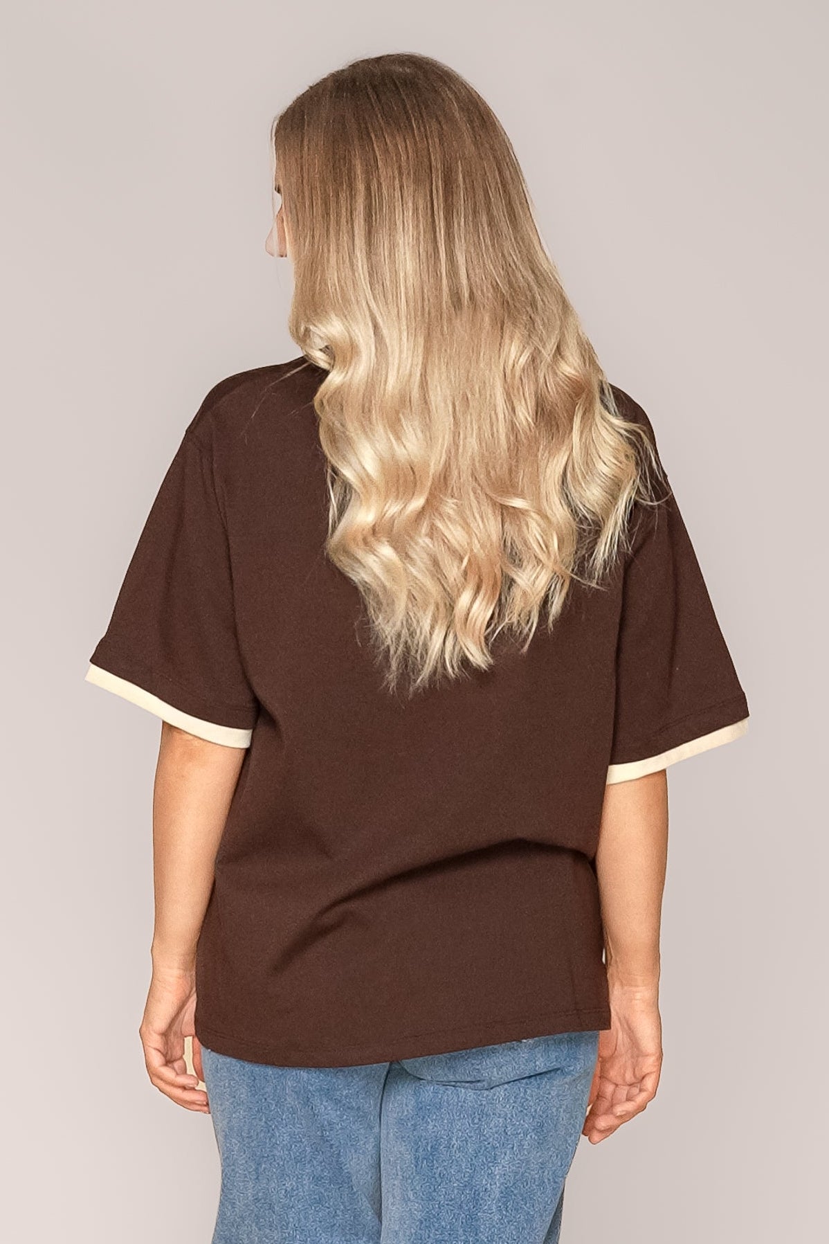 Layered Oversized Tee in Chocolate - Silent Theory