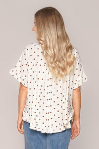 Jenny Ruffle Top in Sand