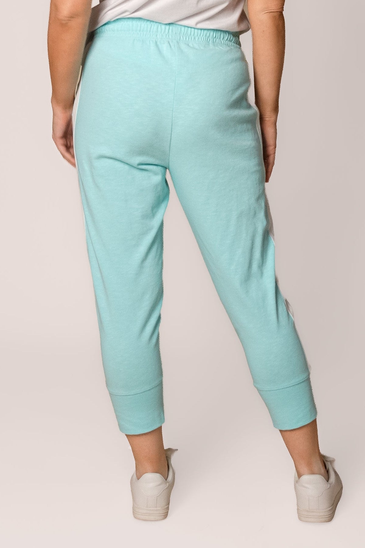 Brunch Pant with Side Tape in Tonic Blue/White - Elm