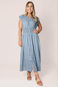 Bleu Dress in Light Blue - Foxwood