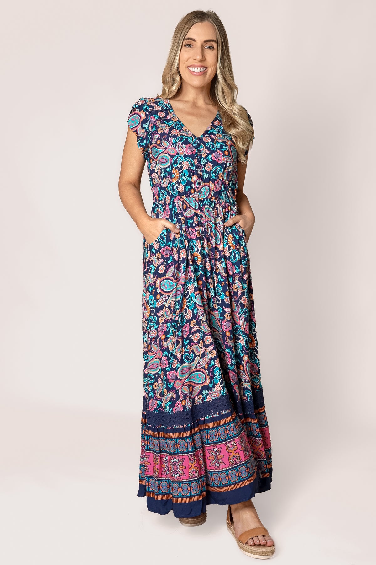 Palmer Maxi Dress in Navy