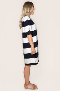 Pebble Tee Dress in Navy - Foxwood
