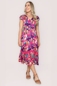 Alexa Midi Dress in Pink