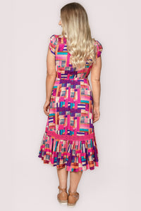 Alexa Midi Dress in Pink