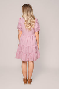 Yansi Gingham Dress in Pink