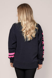 Origin Crew in Navy/Bright Pink - Foxwood