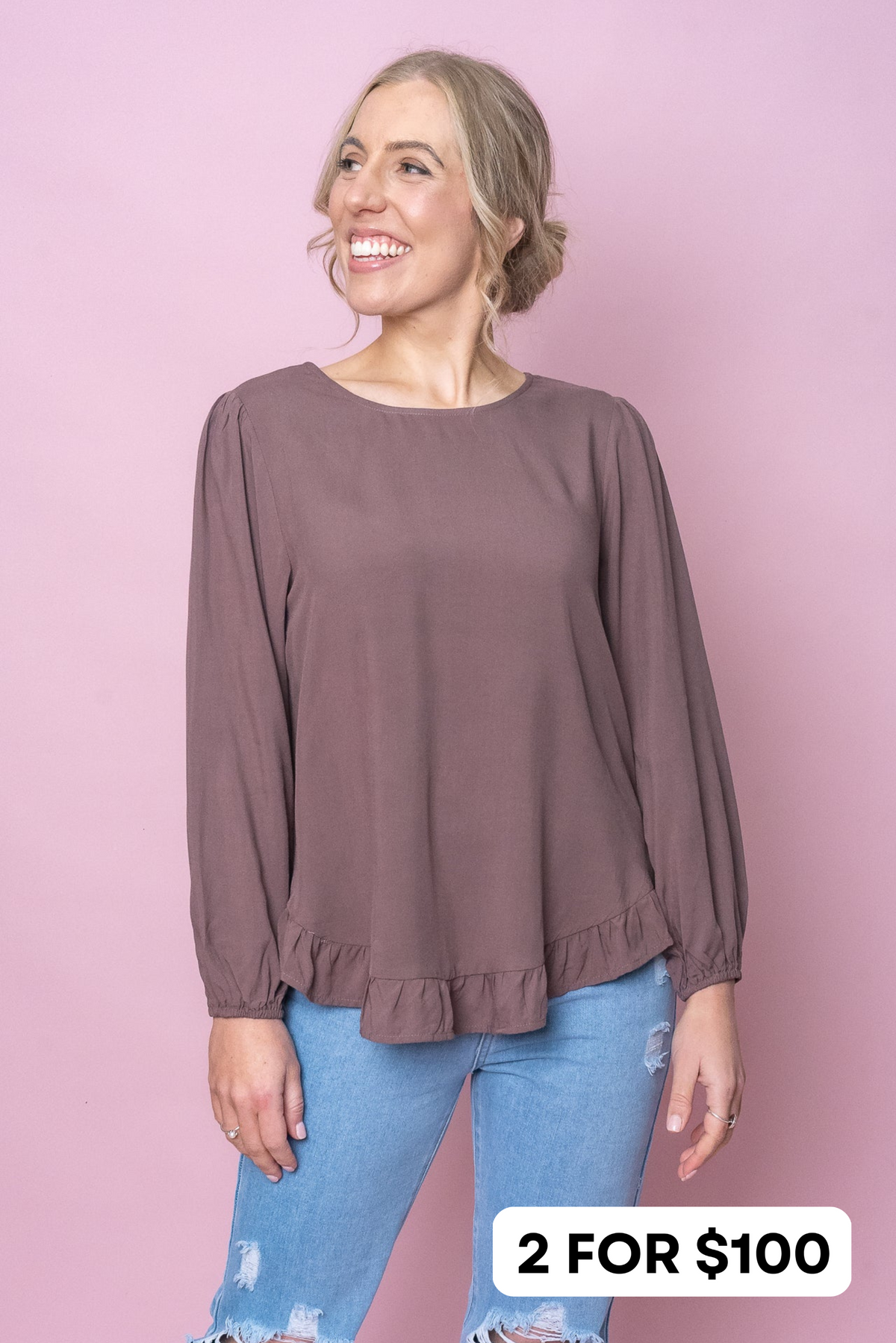 Hannah Top in Mocha