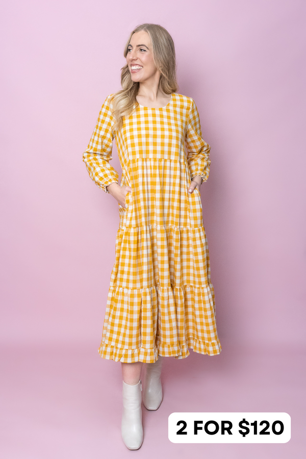 Josephina Dress in Tuscan Yellow